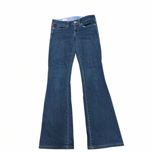 Gap 1969 Curvy Flare Jeans 25R Dark Wash High Rise Stretch Denim